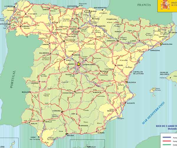 mapa de autovías de España