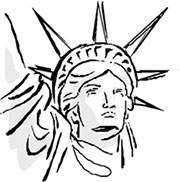 dibujo de estatua de la libertad, nueva york