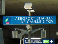 señales estación de metro del aeropuerto Charles de Gaulle, Paris