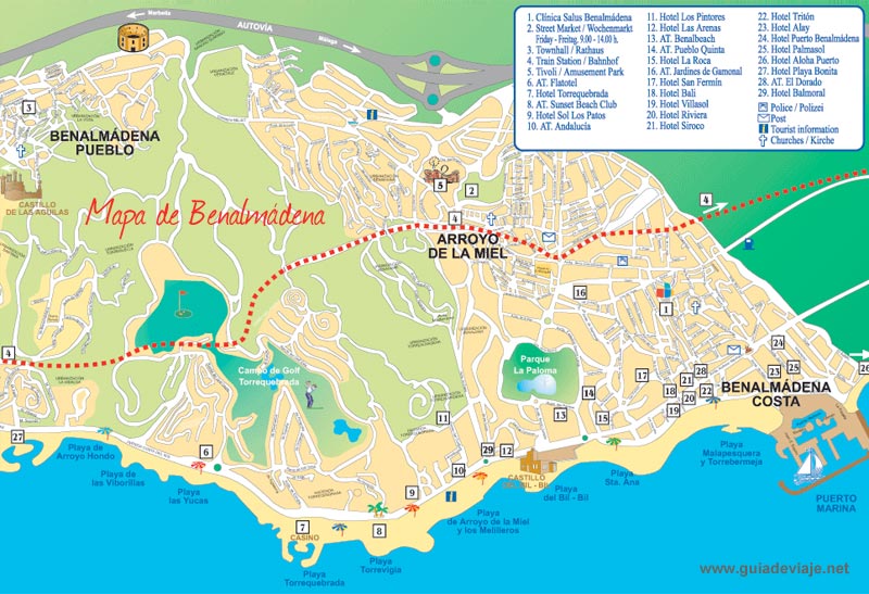mapa de Benalmádena, Málaga