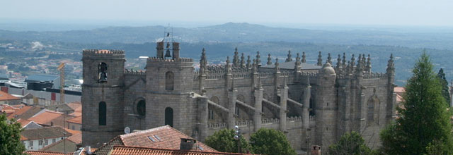 panorámica de Guarda con la Sé, Portugal