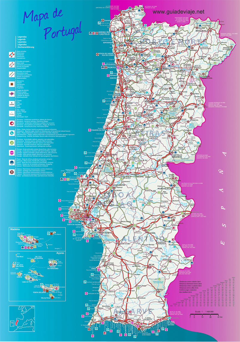 mapa estradas de portugal actualizado Mapa De Portugal mapa estradas de portugal actualizado