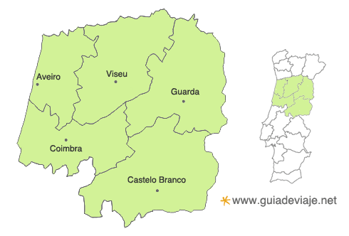 Mapa Centro de Portugal
